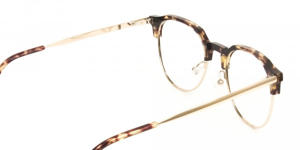 Clubmaster Glasses Tortoise & Gold - 5