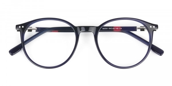 Designer Navy Blue Acetate Eyeglasses - 6