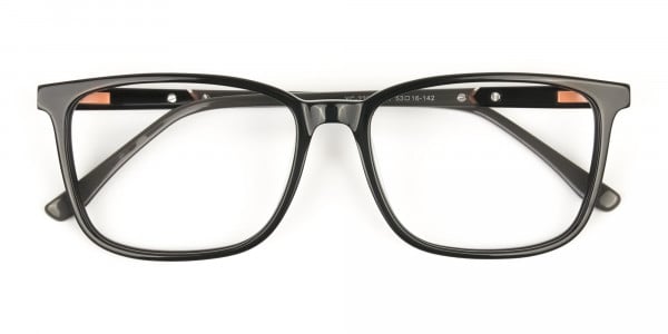 Rectangular Sporty Looks Black Casual Glasses - 6