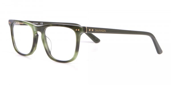Calvin Klein CK18513 Rectangular Glasses in Green Tortoise-3