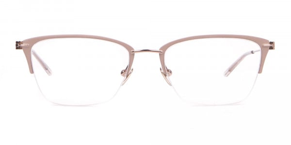 Calvin Klein CK8065 Women Titanium Half-Rimmed Glasses Nude-1