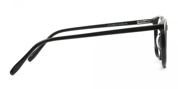 Black Wayfarer Glasses Thin Frame - 4