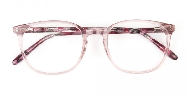 Crystal Pink Eyeglasses in Wayfarer - 6