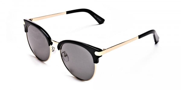 Gold Browline Sunglasses, Gold Eyeglasses -2