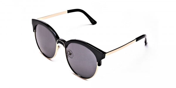 Gold & Black Browline Sunglasses -2