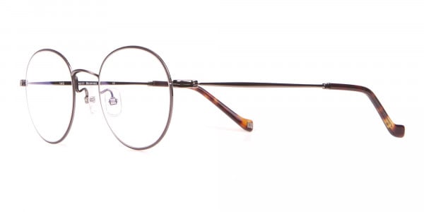 HACKETT Bespoke HEB241 Classic Round Glasses Gunmetal & Horn-3