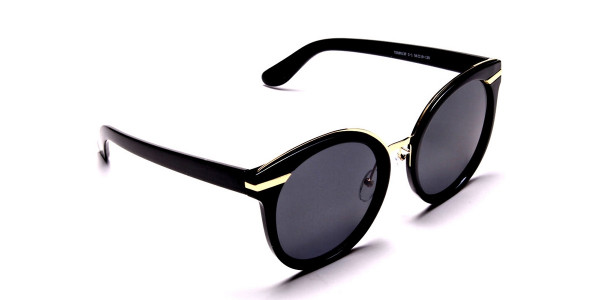 Black & Gold Round Glasses -1