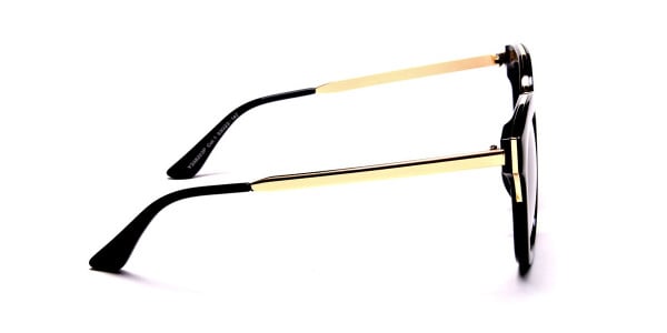 Black and Gold Simple Sunglasses - 3