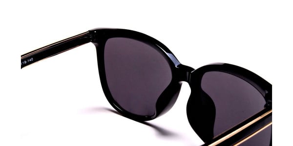 Black & Gold Chic Sunglasses -4
