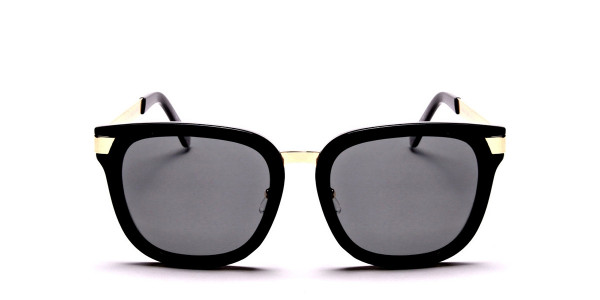 Gold Sides & Black Front Sunglasses