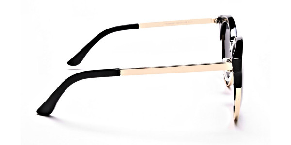 Gold & Black Browline Sunglasses -3