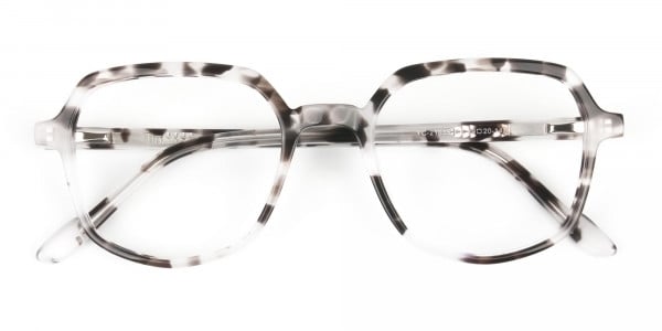 Spotty Black Heptagon Glasses - 6