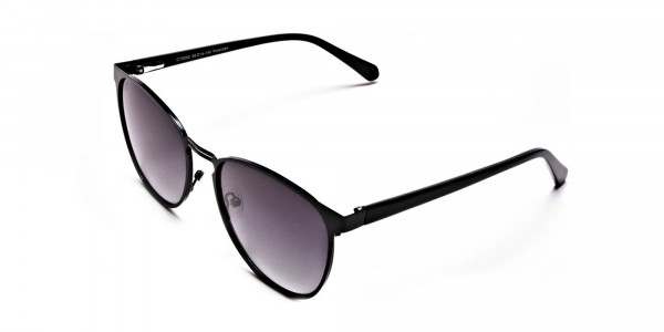 Black Circular Sunglasses-3