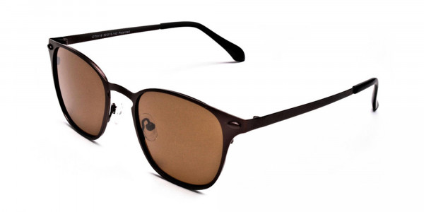 Brown Round Sunglasses - 2