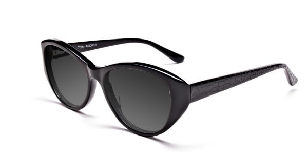 Women's Dark Grey Cat-Eye Sunglasses-3