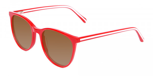 Red Grey Tint Sunglasses Men Women UK-3