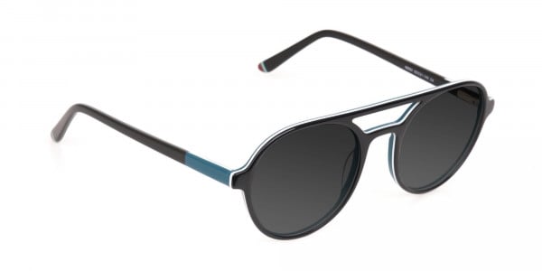 Black and Turquoise Sunglasses - 2