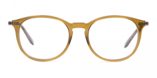Salvatore Ferragamo SF2123 Retro Round Glasses Khaki-1