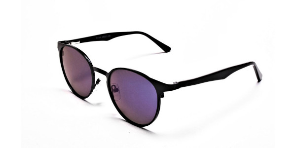 Sleek Black & Blue Sunglasses -2