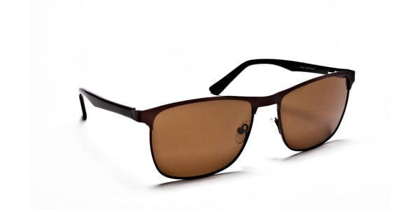 Brown Wayfarer Sunglasses - 1