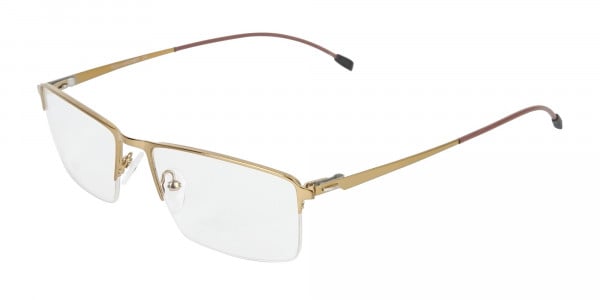 Gold Semi-Rim Glasses with Spring Hinges-3