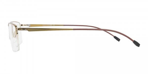 Gold Semi-Rim Glasses with Spring Hinges-4