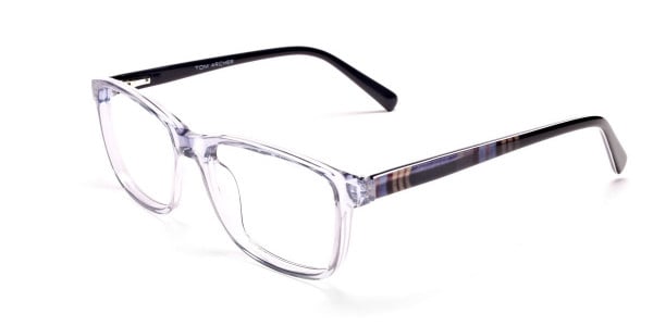 Blue Transparent Glasses in Wayfarer  for Men & Women -2