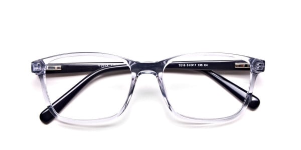 Blue Transparent Glasses in Wayfarer  for Men & Women -4