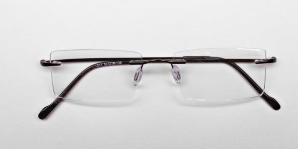 Rimless Glasses in Brown for Men & Women- 5