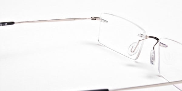 Rimless Glasses in Silver for Men & Women - 5