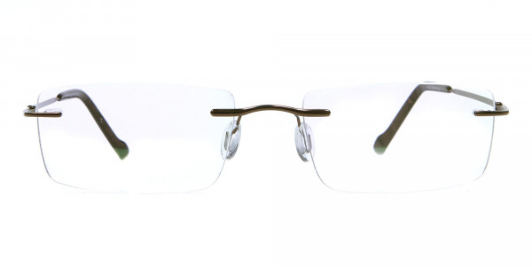 Rimless Glasses in Brown for Men & Women - 1