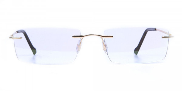 Rimless Glasses in Gold for Men & Women -1