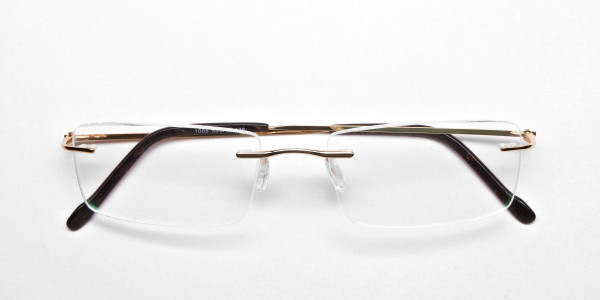 Rimless Glasses in Gold for Men & Women -6