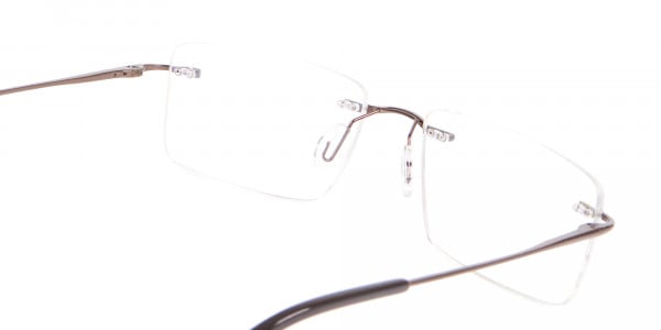 Invisible Brown Rimless Frames Online UK -5