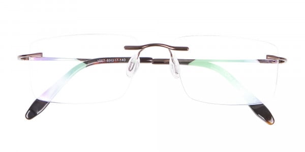 Invisible Brown Rimless Frames Online UK -6