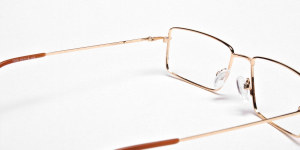 Rectangular Glasses in Gold, Eyeglasses - 5