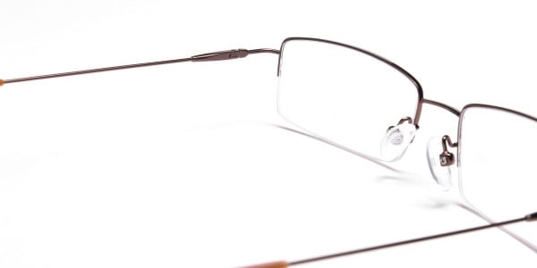 Smart Brown Rectangular Glasses -4