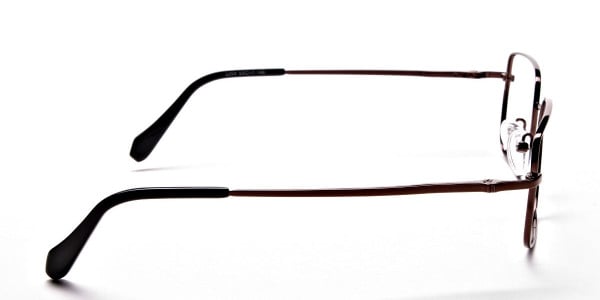 Rectangular Eyeglasses in Brown, Eyeglasses - 4