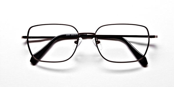 Rectangular Eyeglasses in Brown, Eyeglasses - 6