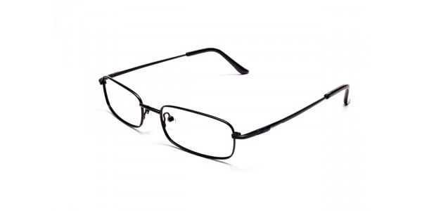 Rectangular Eyeglasses in Black, Eyeglasses - 3
