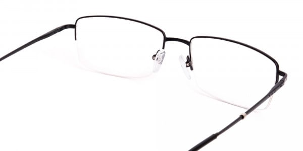 black-rectangular-metal-half-rim glasses-frames -5