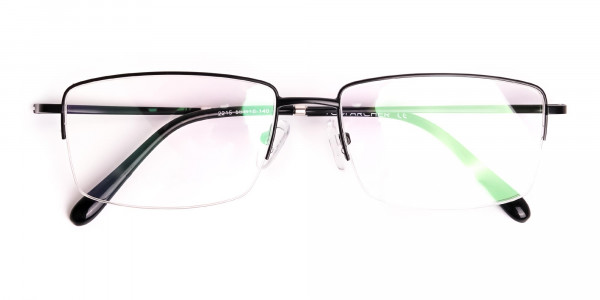 black-rectangular-metal-half-rim glasses-frames -6