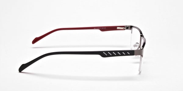 Rectangular Glasses in Gunmetal, Eyeglasses -4