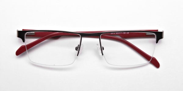 Rectangular Glasses in Gunmetal, Eyeglasses -6