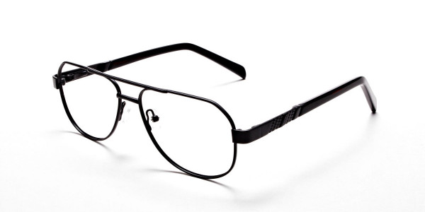 Black Aviator Glasses, Eyeglasses -3 
