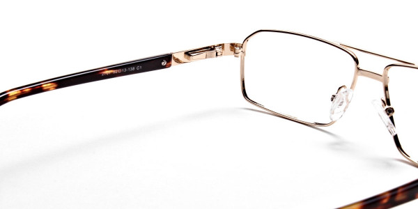 Gold Rectangular Glasses, Eyeglasses -5