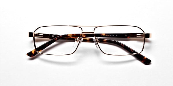 Gold Rectangular Glasses, Eyeglasses -6