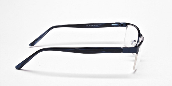 Rectangular Glasses in Navy Blue, Eyeglasses -4