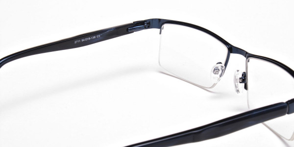 Rectangular Glasses in Navy Blue, Eyeglasses -5