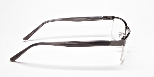 Rectangular Glasses in Gunmetal, Eyeglasses -4